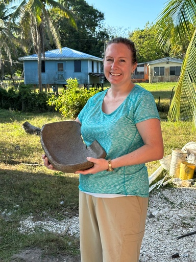 Tawny Tibbits doing field work in Belize